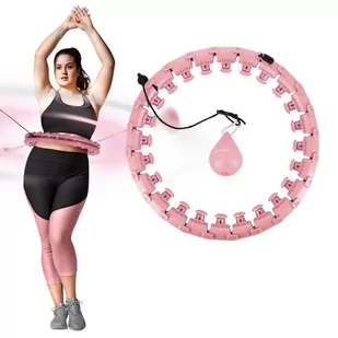 HULA HOP PINK Z WYPUSTKAMI I OBCIĄŻNIKIEM HMS HHW12 PLUS SIZE - Pozostały sprzęt i akcesoria do ćwiczeń - miniaturka - grafika 1