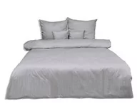 Pościel - Matex Pościel adamaszkowa 220x200 szara 42 jednobarwna 1cm paski - miniaturka - grafika 1