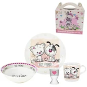 Zestawy naczyń dla dzieci - Bella Fiore, Komplet obiadowy, śniadaniowy dla dziecka, Best Friends - miniaturka - grafika 1