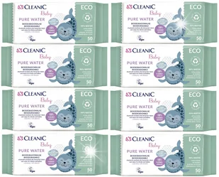Chusteczki nawilżane Cleanic Baby ECO Pure Water 50 szt. x 8 - Chusteczki nawilżane - miniaturka - grafika 1