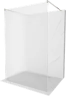 Ścianki i drzwi prysznicowe - Mexen Kioto ścianka prysznicowa wolnostojąca 120 x 200 cm, prążki 8 mm, nikiel szczotkowany - 800-120-002-97-09 - miniaturka - grafika 1