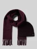 Apaszki i szaliki męskie - Zestaw prezentowy z czapką i szalikiem z czystej żywej wełny - miniaturka - grafika 1