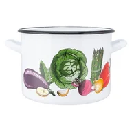 Garnki - Garnek prosty 5,8 l śr. 22 cm wys. 16 cm dek. warzywa - miniaturka - grafika 1