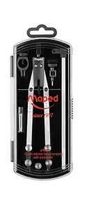 Maped - Kompas techniczny z szybkim ustawieniem i mikrometrycznym 160mm - 4 sztuki 1947 N°421 - zapasowy futerał 2mm - Adapter długopis/ołówek - zastępcza nakrętka 178102 czarna - Kompasy - miniaturka - grafika 1