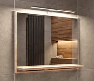 Lustra - Lustro łazienkowe z półką i oświetleniem LED PREMIUM - DĄB SONOMA - miniaturka - grafika 1