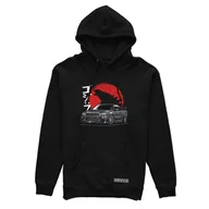Odzież do sportów motorowych - Czarna bluza z kapturem NISSAN GTR R34 GODZILLA-L - miniaturka - grafika 1