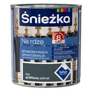 Śnieżka Emalia na rdzę grafitowy R18 Półmat 0,65 l - Farby olejne i specjalne - miniaturka - grafika 1
