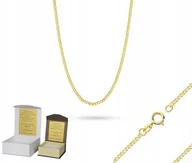 Biżuteria dla dzieci - Złoty łańcuszek srebro pozłacane splot pancerka 45 cm DEDYKACJA P4 - miniaturka - grafika 1