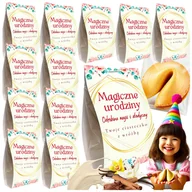 Przekąski dla dzieci - Ciasteczka z Wróżbą "Magiczne Urodziny" - Podziękowanie dla Gości- Komplementy - 10 szt - miniaturka - grafika 1