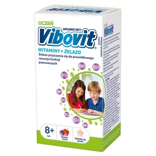Vibovit Uczeń Witaminy + Żelazo x30 tabletek do ssania - Układ nerwowy - miniaturka - grafika 1