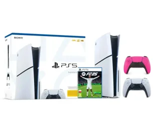 Sony PlayStation 5 Slim D Chassis (PS5) 1TB z napędem + Dodatkowy Pad Różowy + EA SPORTS FC 25 - Konsole Playstation - miniaturka - grafika 1