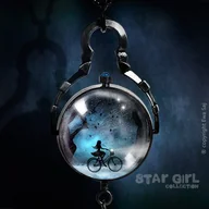 Naszyjniki - Star Girl i Rower - sferyczny zegarek. - miniaturka - grafika 1