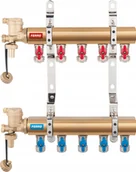 Akcesoria grzewcze - N-RO09S / FERRO / ROZDZIELACZ MOSIĘŻNY / 9-DROG. Z ZAWORAMI ODCINAJĄCYMI KULOWYMI / - miniaturka - grafika 1