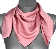Apaszki i szaliki damskie - Chusta damska apaszka SATYNOWA gawroszka wielofunkcyjna brudny róż - miniaturka - grafika 1