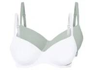 Biustonosze - esmara® Biustonosze push-up damskie, 2 sztuki (Miętowy/biały, 85D) - miniaturka - grafika 1