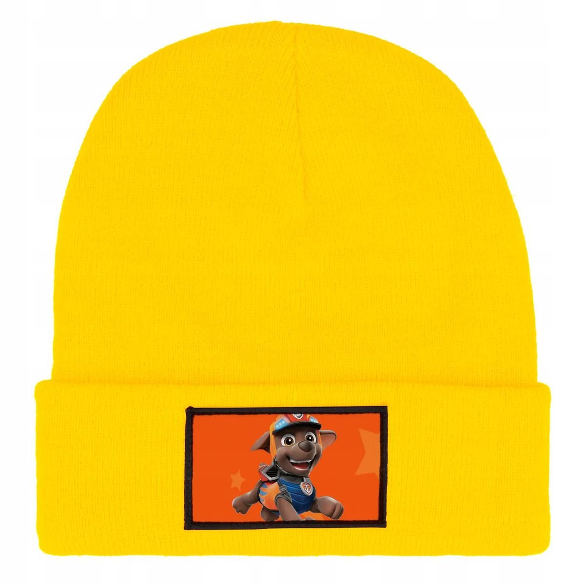 CZAPKA BEANIE ZIMOWA CIEPŁA ŻÓŁTA DLA DZIECI Z MOTYWEM SKYE MIX WZORÓW