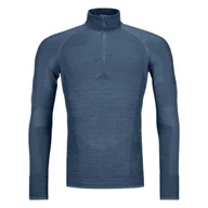 Koszulki sportowe męskie - Ortovox, 230 Competition Zip Neck, koszulka, męska, niebieska - miniaturka - grafika 1