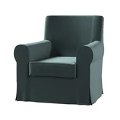 Pokrowce na meble - Pokrowiec na fotel Ektorp, DEKORIA, Jennylund, zgaszony szmaragd, 78x85x84 cm - miniaturka - grafika 1