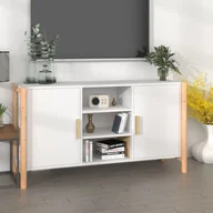 Komody - Komoda, biała, 107x38x60 cm, materiał drewnopochodny - miniaturka - grafika 1