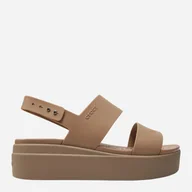 Sandały damskie - Sandały damskie na platformie Crocs Brooklyn Low Wedge W 206453-2EL 37-38 Beżowe (196265590872) - miniaturka - grafika 1