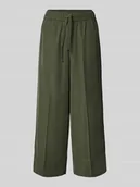 Spodnie damskie - Kuloty o luźnym kroju z mieszanki wiskozy - miniaturka - grafika 1