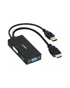 Lindy Konwerter HDMI na DP/DVI/VGA (LY38182) - Kable komputerowe i do monitorów - miniaturka - grafika 1