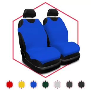 Uniwersalne koszulki samochodowe przód 1+1 T-SHIRT niebieskie - Pokrowce na fotele - miniaturka - grafika 1