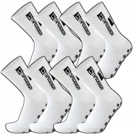 Piłka nożna - SKARPETY PIŁKARSKIE ANTYPOŚLIZGOWE BIAŁE SKARPETKI SPORTOWE GETRY 39-46 - miniaturka - grafika 1