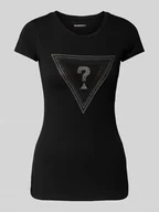 Koszulki i topy damskie - T-shirt zdobiony kamieniami - miniaturka - grafika 1