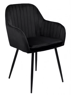 Krzesło aksamitne Sevilla velvet czarne 5902340322024 - Krzesła - miniaturka - grafika 1