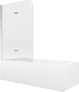 Mexen Vega wanna prostokątna 170 x 70 cm z obudową i parawanem 2-skrzydłowym 80 cm, transparent, chrom - 550117070X9008020100 - Wanny Mexen Vega wanna prostokątna 170 x 70 cm z obudową i parawanem 2-skrzydłowym 80 cm, transparent, chrom - 550117070X9008020100 - Wanny - miniaturka - grafika 1