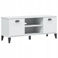 Szafki na buty - Ławka na buty Viken, biała, 106x35x45 cm, lite drewno sosnowe - miniaturka - grafika 1