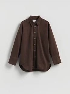 Reserved - Jeansowa koszula - dark grey jeans - Koszule damskie - miniaturka - grafika 1