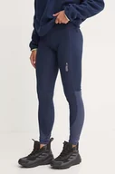 Legginsy - Columbia legginsy sportowe Cirque River damskie kolor granatowy gładkie 2106731 - miniaturka - grafika 1