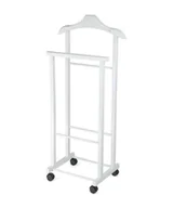 Pudła i pojemniki do przechowywania - Compactor Organizacja garderoby - Wieszak na ubrania 97x33x29 cm, na kółkach, biały RAN7877 - miniaturka - grafika 1