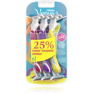 Gillette PROCTER & GAMBLE Jednorazowe maszynki do golenia Simply Venus 3 Plus (6 sztuk) - Pozostałe kosmetyki - miniaturka - grafika 1