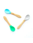 Sztućce dla dzieci - Eco rascals Zestaw łyżeczek bambusowych 3szt - miniaturka - grafika 1