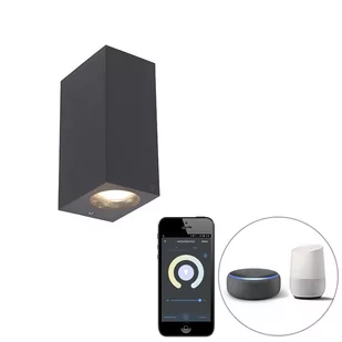 QAZQA Inteligentna lampa ścienna szara z tworzywa sztucznego 2 Wi-Fi GU10 - Baleno - Lampy ogrodowe - miniaturka - grafika 1
