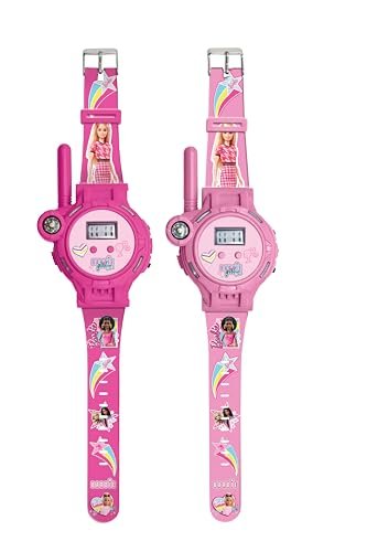 Lexibook, Barbie, Walkie-Talkies Watch, 2 sztuki, Zasięg do 200 m, Latarka, Kompas, Akumulator, Różowy, DMWTW1BB