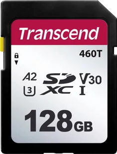 Karta Transcend 460T SDXC 128 GB UHS-I/U3 A2 V30 TS128GSDC460T-VS1 - Karty pamięci - miniaturka - grafika 1