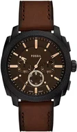 Zegarki męskie - Zegarek Fossil FS6101 Machine Chronograph Brown Leather Strap 44mm - miniaturka - grafika 1