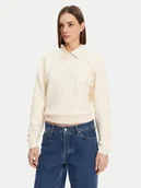 Bluzy damskie - Lacoste Bluza SF0351 Beżowy Relaxed Fit - miniaturka - grafika 1