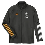 Kurtki i płaszcze dla chłopców - adidas MUFC 20/21 dziecięca kurtka prezentacyjna zielony Legear 164 - miniaturka - grafika 1