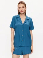 Piżamy damskie - Calvin Klein Underwear Piżama 000QS6967E Granatowy Regular Fit - miniaturka - grafika 1