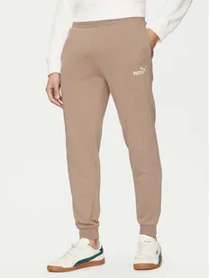 Puma Spodnie dresowe Ess No. 1 Logo 682609 Brązowy Regular Fit - Spodnie sportowe męskie - miniaturka - grafika 1