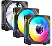 Wentylatory komputerowe - Jonsbo ZL-120B PWM ARGB Lüfter 3er Pack, reguläre Ausrichtung - 120mm, schwarz ZL-120B - miniaturka - grafika 1