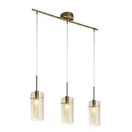 Lampy sufitowe - Duo III lampa wisząca 3xE14 brązowa/bursztynowa 3303-3CP - miniaturka - grafika 1