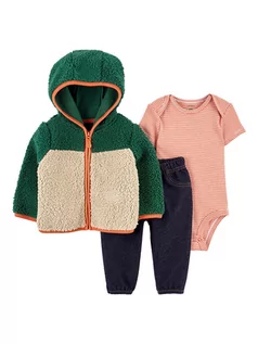 Body dla niemowląt - carter's 3-częściowy zestaw w kolorze pomarańczowo-granatowo-zielonym - grafika 1