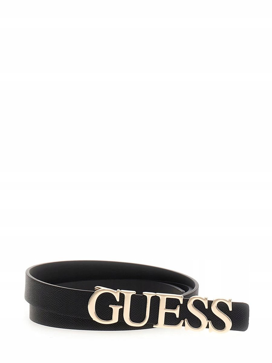 GUESS PASEK DAMSKI MIMINA NOT ADJ CZARNY r.L