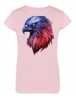 Koszulki i topy damskie - T-Shirt damski kolorowy nadruk głowa ORZEŁ r.M - miniaturka - grafika 1